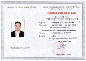 Làm Chứng Chỉ Văn Thư Lưu Trữ Phôi Thật Chất Lượng