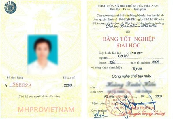 Mua Bằng Cao Đẳng Cơ Khí Phôi Thật Không Cần Đặt Cọc