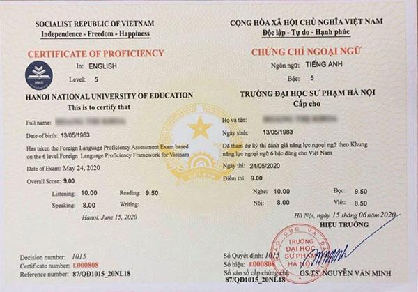 Làm Chứng Chỉ Tiếng Anh Giá Rẻ Uy TÍn - Làm Bằng Toàn Quốc