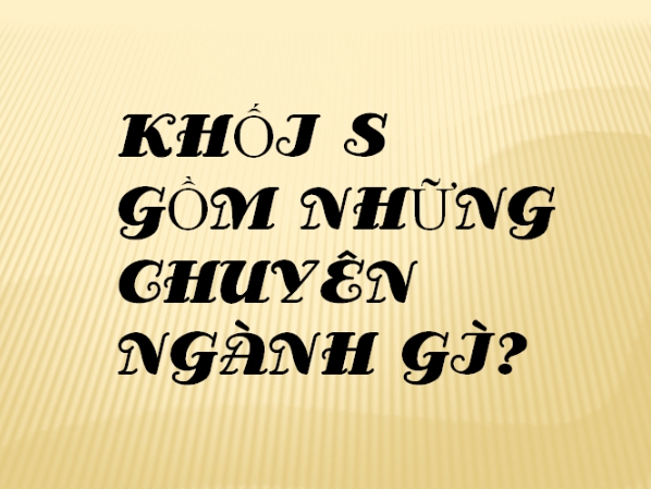 Khối S có những ngành học nào?