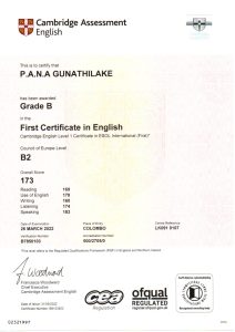 Làm Chứng Chỉ FCE Phôi Thật Từ Cambridge Assessment English