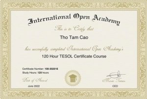 Làm Chứng Chỉ TESOL Nhanh Chóng Tại Làm Bằng Toàn Quốc