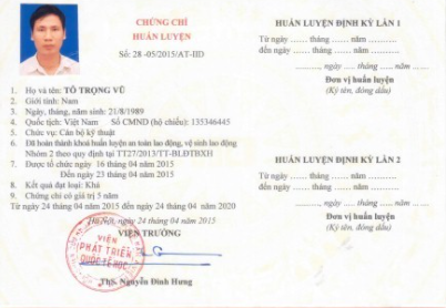 Làm Chứng Chỉ An Toàn Lao Động Tại Làm Bằng Toàn Quốc
