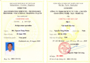 Làm Chứng Chỉ Cầu Trục Lấy Ngay Tại Làm Bằng Toàn Quốc