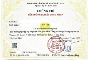 Làm Chứng Chỉ Sư Phạm Giá Rẻ Tại Làm Bằng Toàn Quốc