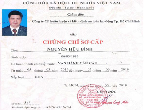 Làm Chứng Chỉ Cầu Trục Lấy Ngay Tại Làm Bằng Toàn Quốc
