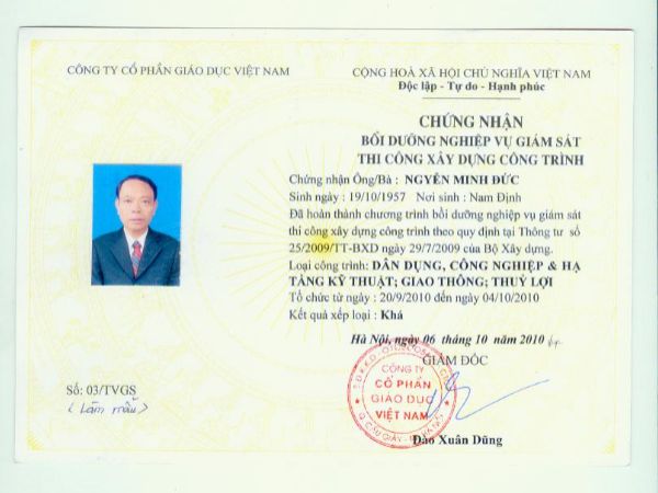Làm Chứng Chỉ Giám Sát Xây Dựng Giá Rẻ - Nhanh Chóng