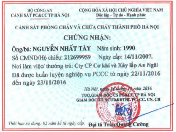 Làm Chứng Chỉ Phòng Cháy Lấy Ngay Tại Làm Bằng Toàn Quốc
