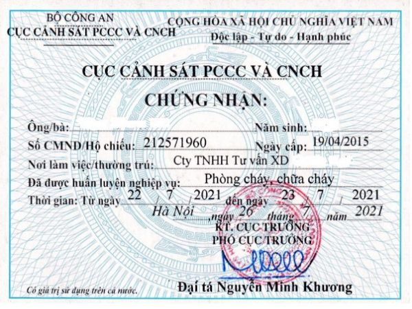 Làm Chứng Chỉ Phòng Cháy Lấy Ngay Tại Làm Bằng Toàn Quốc