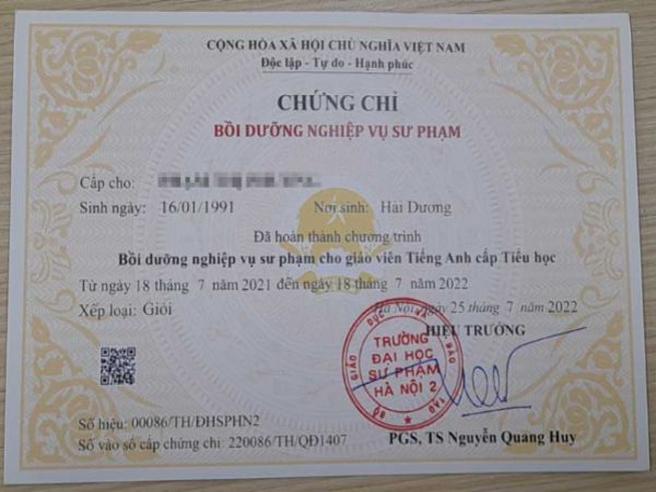 Quy trình làm chứng chỉ sư phạm giả tại Làm Bằng Toàn Quốc