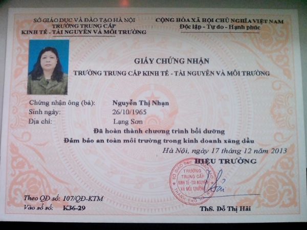 Làm Chứng Chỉ Xăng Dầu Lấy Ngay Tại Làm Bằng Toàn Quốc