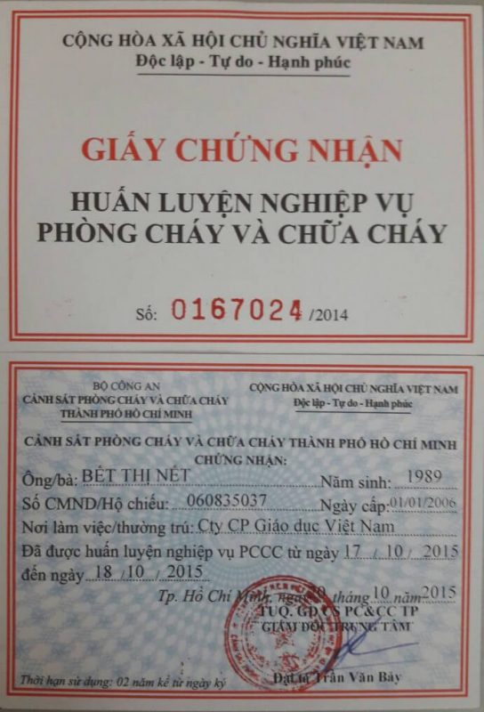 Làm Chứng Chỉ Phòng Cháy Lấy Ngay Tại Làm Bằng Toàn Quốc