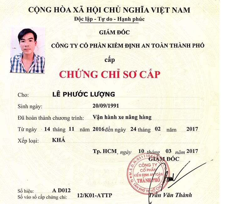 Làm Chứng Chỉ Xe Nâng Giá Rẻ Tại Làm Bằng Toàn Quốc