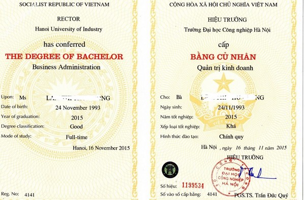 Mẫu Bằng Tốt Nghiệp Phổ Biến Đang Được Sử Dụng Tại Việt Nam