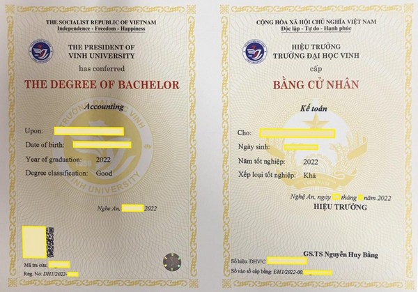 Mẫu Bằng Tốt Nghiệp Phổ Biến Đang Được Sử Dụng Tại Việt Nam