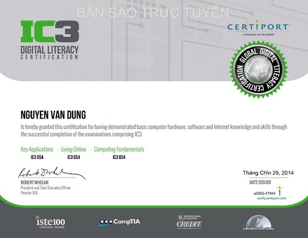 Làm Chứng Chỉ Tin Học IC3 Là Gì?