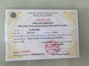 Làm Chứng Chỉ Tiếng Anh Giá Rẻ Uy TÍn - Làm Bằng Toàn Quốc
