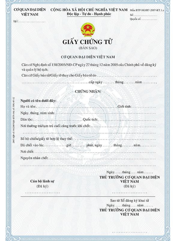 Hướng Dẫn Làm Giấy Khai Tử Đầy Đủ Và Chi Tiết 2024