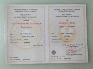 Mẫu bằng trường đại học văn hóa Hà Nội được làm tại Làm Bằng Toàn Quốc