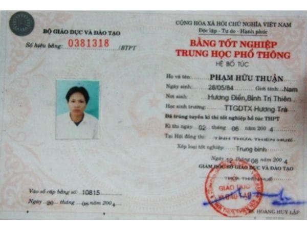 Làm Bằng Cấp 3 Phôi Thật Giá Rẻ Không Cần Học Và Thi